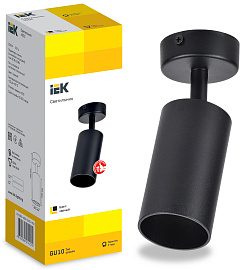 LIGHTING Светильник 4002 накладной настено-потолочный под лампу GU10 черный IEK