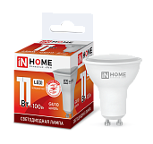 Лампа светодиодная 11 Вт GU10 PAR16 6500К 820Лм матовая 230В софит LED-JCDRC-VC 4690612024783 IN HOME