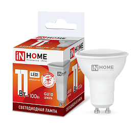 Лампа светодиодная 11 Вт GU10 PAR16 6500К 820Лм матовая 230В софит LED-JCDRC-VC 4690612024783 IN HOME