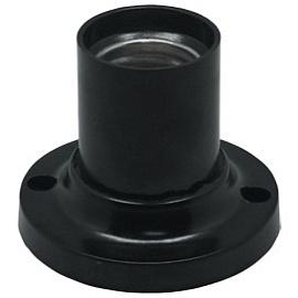 Патрон для ламп накладной прямой Е14 Черный AB7SLBEAY Ecola base