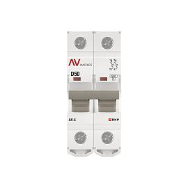 Выключатель автоматический 50А 2П двухполюсный D 6kA AV-6 AVERES mcb6-2-50D-av EKF