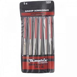 Набор надфилей алмазных, 140х70х3, 6 шт.  MATRIX MASTER 15834
