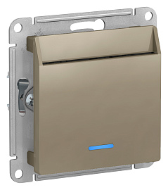 Выключатель карточный Atlasdesign скрытой установки механизм шампань ATN000567 Systeme Electric