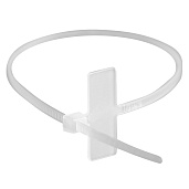 Изображение товара Стяжка кабельная (хомут) 24,5x7,8 P6.6 маркировочный, белый 2,5x100, горизонтальная табличка под замком 252100SR-M DKC