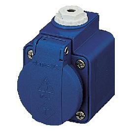 Розетка кабельная силовая 16/230/2 наружная синяя SCHUKO IP44 10082 Mennekes