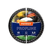 Леска для триммера Profline D 3 мм L 15 м скрученный квадрат, черный 300-15-5 на пластиковой обойме, блистерн