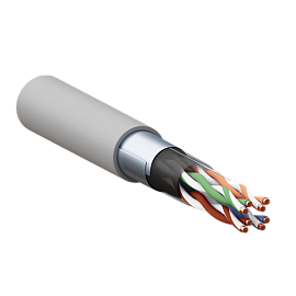 Кабель витая пара TERACOM CS Cat.5E F/UTP 4 пары solid 24AWG оболочка нг(А)-LSLTx цвет серый