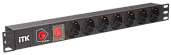 ITK PDU 7 розеток нем. ст, с LED выкл и защитой вх. С14 (PH12-7D3) IEK