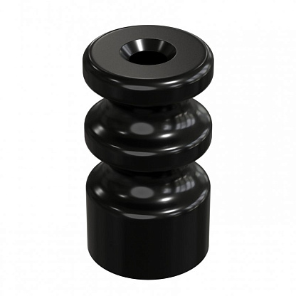 Изображение товара Ретро изолятор фарфоровый двойной для наружного монтажа витой электропроводки черный GE70225-05 ТМ МЕЗОНИНЪ