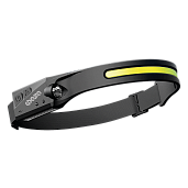 Фонарь светодиодный 3Вт СОВ + 3Вт SMD AccuFH3-L3W/L3W-FLEX налобный аккумулятор с USB 5 режимов с датчиком движения IP44 .5044937 ФАZА