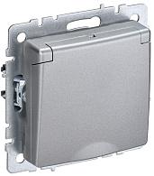 Розетка с з/к/ш с кр. 16А IP44 РСбш10-3-44-БрА алюминий BRITE BR-R16-16-44-K47 IEK