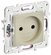 Розетка без заземления без защитных шторок 10А SK-R02B бежевый SKANDY SK-R10-10-K10 IEK