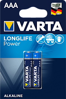 Элемент питания LR03 (ААА) High Energy/LONGLIFE Power 1.5В бл/2 (4903 121 412) батарейка щелочная 4903121412 VARTA
