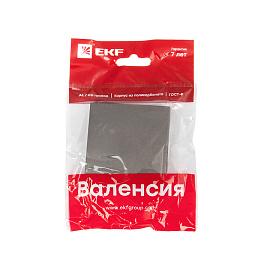 Лицевая панель для выключателя одноклавишного Валенсия 10А графит ESV10-L-021-60 EKF PROxima