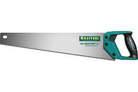 Ножовка по дереву Alligator 7 Universal, 500 мм, 7 TPI, 3D зуб, KRAFTOOL 15004-50_z01