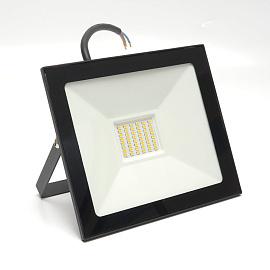 Прожектор светодиодный уличный LED 50 Вт 4000К 4500Лм  2835 SMD, 50W 4000K  AC220V/50Hz IP65, черный  в компактном корпусе SFL90-50 55077 FERON