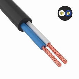 Провод ПВС 2x0,75 мм2, черный, ГОСТ (ККЗ) 01-8031-4