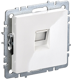 Розетка компьютерная RJ45 кат.6 РК11-БрБ белый BR-K10-2-K01 BRITE  IEK