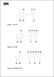 Промежуточное реле OIR 3 конт 16А 24В AC/DC OIR-316-ACDC24V IEK