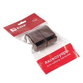 Заглушка (25х25) (4 шт) Plast под темное дерево PROxima ecd-25-25x4 EKF
