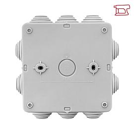 Коробка распределительная КМР-030-014 с крышкой (100х100х50) для прямого монтажа, 10 мембр. вводов серая IP55 plc-kmr-030-014 EKF
