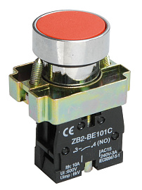 Кнопка управления LAY5-BA42 без подсветки красная 1р BBT61-BA-K04 IEK