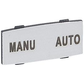 Вставка узкая алюминиевая, надпись "MANU -AUTO", Osmoz 24343 Legrand