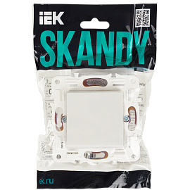 Выключатель 1-клавишный перекрестный 10А SK-V03W арктический белый SKANDY SK-V13-0-10-K01 IEK