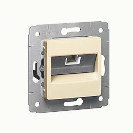 Розетка RJ11 телефонная Cariva механизм слоновая кость 773738 Legrand