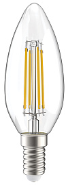 Лампа светодиодная 7 Вт LED C35 свеча прозрачная 230В 3000К E14 серия 360° LLF-C35-7-230-30-E14-CL IEK