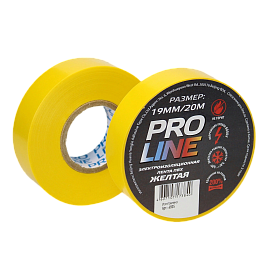 Изолента ПВХ желтая 19мм 20м   6805 Pro-Line