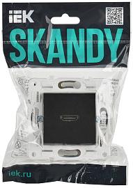 Выключатель 1-клавишный 10А SK-V01Bl черный SKANDY SK-V10-0-10-K02 IEK