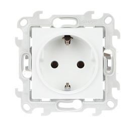 Розетка 2К+З Schuko без штор белый 2450434-030 Simon 24 Harmonie