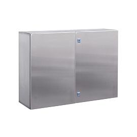 DKC R5CEF08121 Навесной шкаф CE из нержавеющей стали (AISI 304), двухдверный, 800x1000x200мм, с фланцем