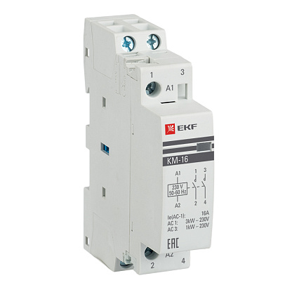 Изображение товара Модульный контактор EKF km-1-16-11 16А 230В IP20