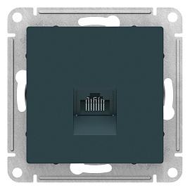 Розетка RJ45 компьютерная Atlasdesign скрытой установки механизм изумруд ATN000883 Systeme Electric