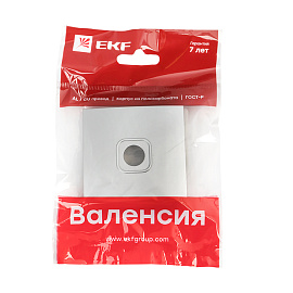 Лицевая панель для розетки TV телевизионной Валенсия 75Ом 5-862МГц сталь ESA00-L-027-30 EKF PROxima