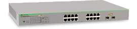 Коммутатор веб-смарт, 14*10/100/1000TX + 2 Combo*1000T/SFP, 16 портов POE 185 Вт AT-GS950/16PS-50 Allied Telesis