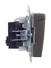 Розетка 1-м с/з со шторками и крышкой  IP44 бронза мех-м BRITE РСбш10-3-44-БрТБ BR-R16-16-44-K45 IEK