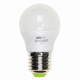 Лампа светодиодная    5Вт Е27 G45 3000К 400Лм матовая 220В Шар PLED-ECO .1036957A Jazzway