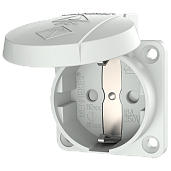 Розетка кабельная силовая 16/230/2 встраиваемая со шторками SCHUKO серая IP54 11060 Mennekes