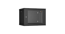 Шкаф настенный разборный 19", 9U, стекло, 600х450, BK TWI-096045-R-G-BK TLK