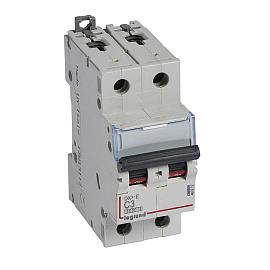 Выключатель автоматический DX3-E 3А 2П двухполюсный C 6кА 407272 Legrand