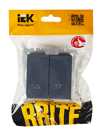 BRITE Выключатель жалюзи 10А ВС10-1-5-БрМ маренго IEK