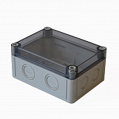 Изображение товара КР2801-720 Коробка КР2801-720 ПК поликорбанат,серый цвет корпуса ,крышка низкая,прозрачная,пустая