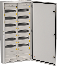 Корпус металлический ЩРн-168 (2х84) 1085х570х140мм IP54 серый (одна дверь)  TITAN 5  TI5-50-N-2X084-54-7035 IEK