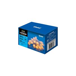 Гирлянда Шишки 2,8м 20Led теплый белый свет прозрачный провод IP20 ULD-S0280  09582 Uniel