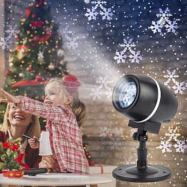 Проектор светодиодный ENIOP-08 LED Снежный вальс, IP44, 220В (12/180) Б0047979 ЭРА