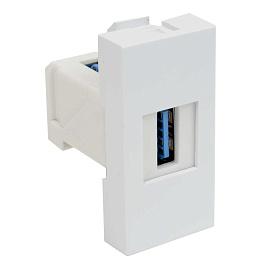 Розетка USB QUADRO QD 45x22,5 (HB)  белая KOPOS