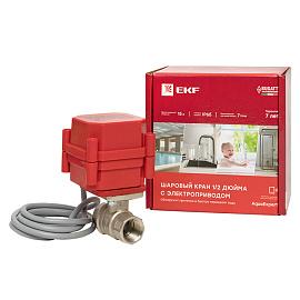 Кран шаровой с электроприводом 1/2 дюйма AquaExpert 220V EKF PROxima
